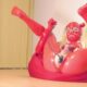 RED LATEXDOLL MASTURBATION #3